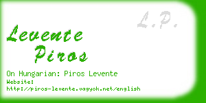 levente piros business card